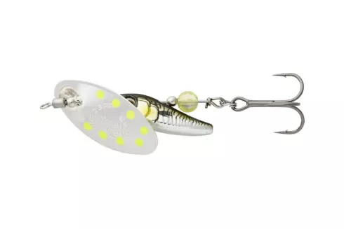 Блешня Savage Gear Sticklebait Spinner №2 7.3г, колір: Green Silver Ayu