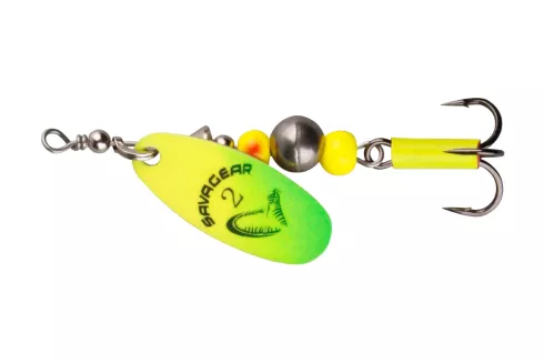 Блесна Savage Gear Caviar Spinner №4 18.0г, цвет: 07-Fluo Yellow/Chartreuse