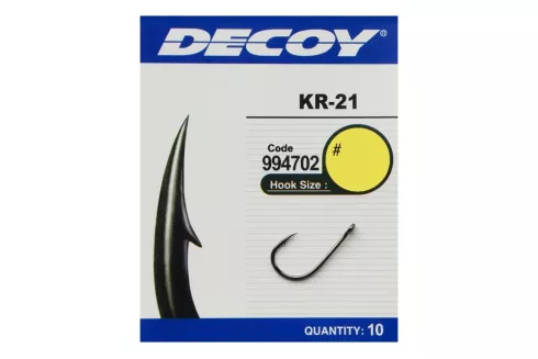 Крючки Decoy KR-21 Black Nickeled №6 12шт