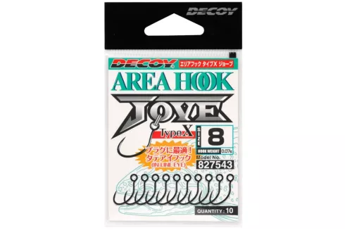 Крючки Decoy AH-10 Area Hook Type X Jove №6 (10 шт/уп)