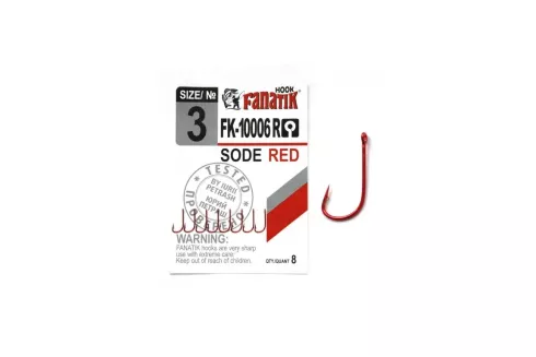 Крючки Fanatik FK-10006R Sode Red №3 8шт