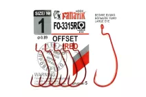 Крючки Fanatik офсетные FO-3315 Red №1 (5шт/уп)