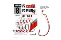 Крючки Fanatik офсетные FO-3315 Red №8 (6шт/уп)