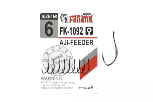 Крючки Fanatik FK-1092 Aji Feeder №6 (9шт/уп)