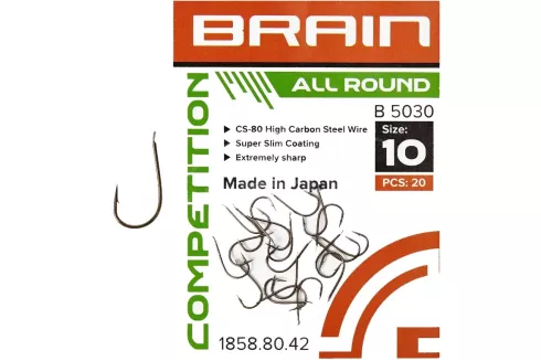 Крючки Brain All Round B5030 №10 (20шт/уп)