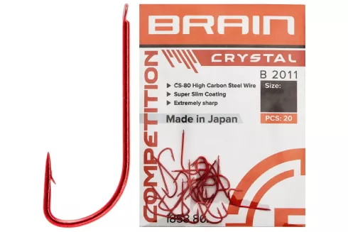 Крючки Brain Crystal Red B2011 №10 (20 шт/уп)