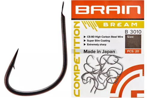 Крючки Brain Bream B3010 №8 (20 шт/уп)