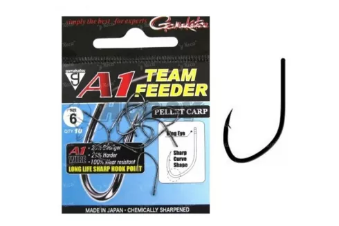 Гачки Gamakatsu A1 Team Feeder Pellet Carp №12 (10шт/уп)