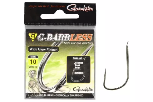 Гачки Gamakatsu G-Barbless Wide Gape Magot №16 (15шт/уп)