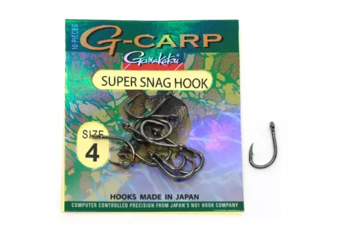 Крючки Gamakatsu G-Carp Super Snag №4 (10шт/уп)