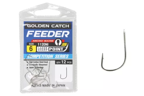 Гачки Golden Catch Feeder S 1120NI №6(12шт)