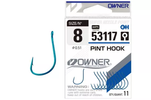 Гачки Owner Pint Hook 53117 Blue №10 (12 шт/уп)