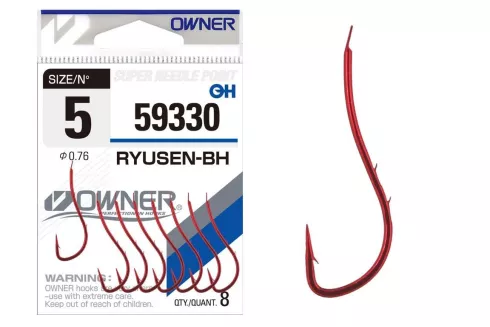 Гачки Owner Ryusen-BH Red 59330 №7 (10шт/уп)