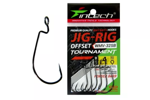 Гачки Intech Tournament Jig-Rig Offset WMV-32SB №6 (6шт/уп)