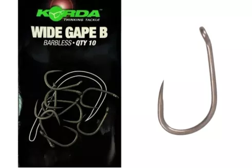 Гачки Korda Wide Gape Barbless №8 (10 шт/уп)