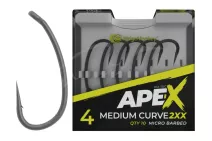 Крючки RidgeMonkey Ape-X Medium Curve 2XX с бородкой №4 (10 шт/уп)
