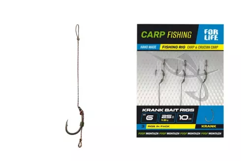 Карповый поводок Проф Монтаж Krank Bait Rigs №6 10см 25lb/11.5кг (3 шт/уп)