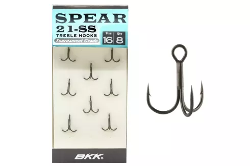 Тройные крючки BKK Spear-21 SS №16 (8шт/уп)