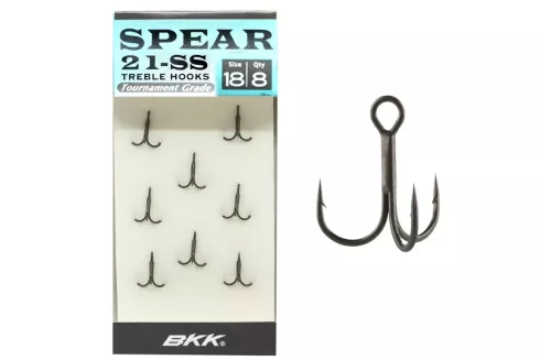 Тройные крючки BKK Spear-21 SS №18 (8шт/уп)