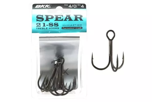 Тройные крючки BKK Spear-21 SS №4/0 (4шт/уп)