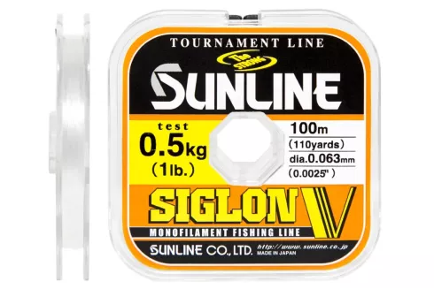 Волосінь Sunline Siglon V 100м #0.15/0.063мм 0.5кг