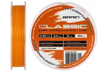 Волосінь Brain Classic Carp Line Solid orange 150м 0.25мм 6.6кг 15lb