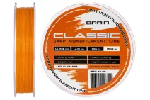 Волосінь Brain Classic Carp Line Solid orange 150м 0.28мм 7.9кг 18lb