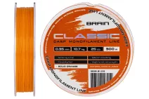 Волосінь Brain Classic Carp Line Solid orange 300м 0.35мм 10.7кг 25lb