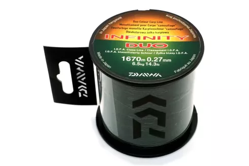 Волосінь Daiwa Infinity Duo Carp 0.27мм 1670м 6.5кг