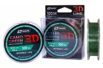 Леска Fishing ROI 3D Camo Green 100м 0.12мм 1.4кг