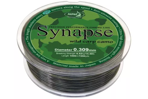 Леска Katran Synapse Wild Carp Camo 1000м (dark camo) 0.309мм 14.4lb