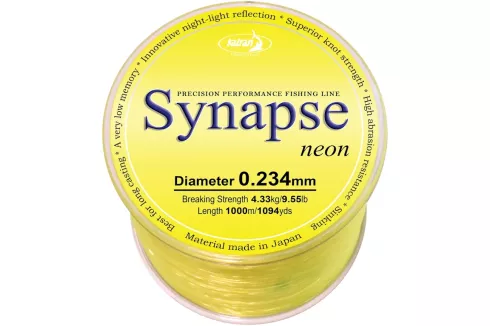 Леска Katran Synapse Neon 1000м (neon-yellow) 0.234мм 9.55lb