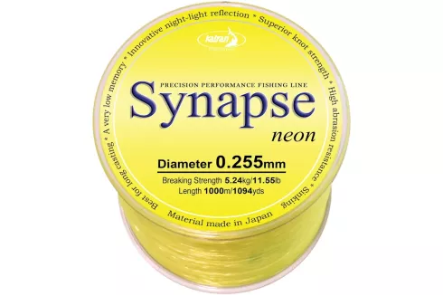 Леска Katran Synapse Neon 1000м (neon-yellow) 0.255мм 11.55lb