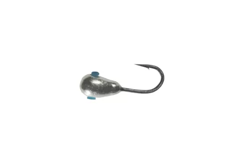 Мормишка вольфрамова Shark Крапля з отвором 0.21г, колір: срібло
