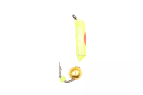 Мормишка вольфрамова цвяхокулька 0.5г, колір: жовтий, шар золото