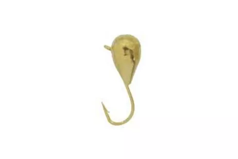 Мормишка вольфрамова Diskus Крапля з вушком 0120 2мм 0.22г, колір: золото