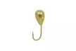 Мормишка вольфрамова Fishing ROI Крапля з отвором 2.5мм 0.19г, колір: gold
