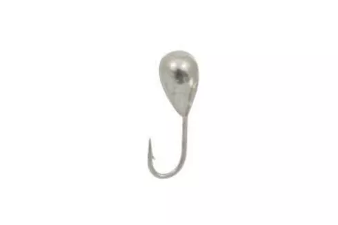 Мормишка вольфрамова Fishing ROI Крапля з отвором 2.5мм 0.19г, колір: silver