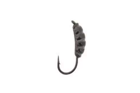 Мормишка вольфрамова Fishing ROI Опариш з вушком 2.5мм 0.25г, колір: black nickle