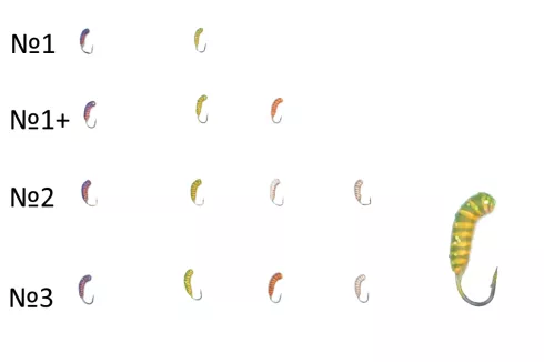 Мормишка "Славіка" (Сумська) кручена фарбована №1+ 0.15г, колір: green