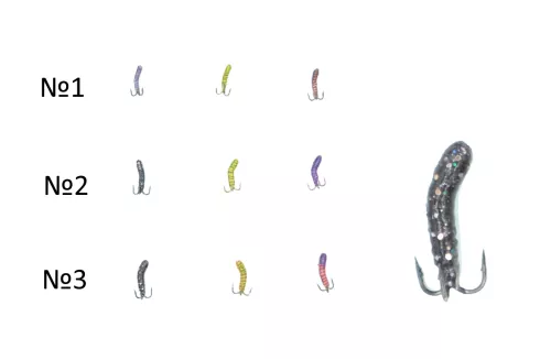 Мормишка "Славіка" (Сумська) Чортик кручений фарбований №3 0.38г, колір: black/violet