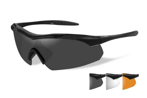 Тактические очки Wiley X WX VAPOR 2.6 Matte Black/Grey + Clear + Light Rust (3502)