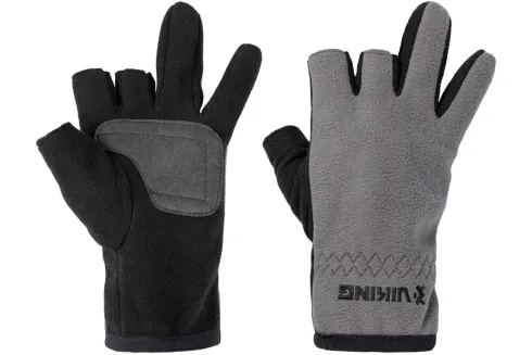 Перчатки Viking Fishing Ice Master Gloves M (fleece) 3 cut finger ц:grey-graphite