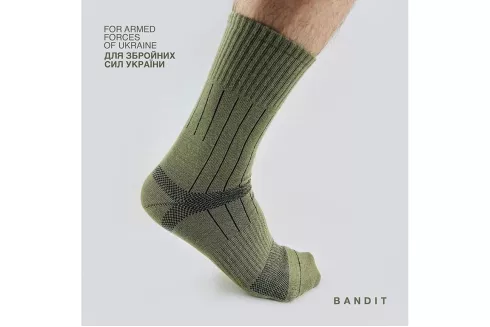 Шкарпетки тактичні Bandit Base Long літні р.35-37, колір: хакі