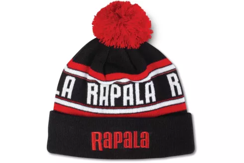 Шапка Rapala Pom Beanie Black Red