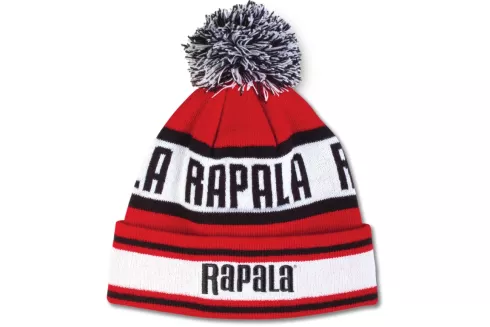 Шапка Rapala Pom Beanie Red White