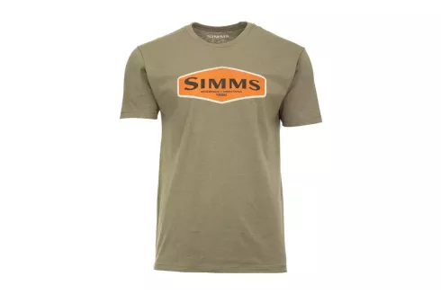 Футболка Simms Logo Frame T-Shirt Military Heather M