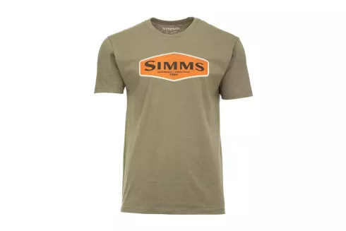 Футболка Simms Logo Frame T-Shirt Military Heather S
