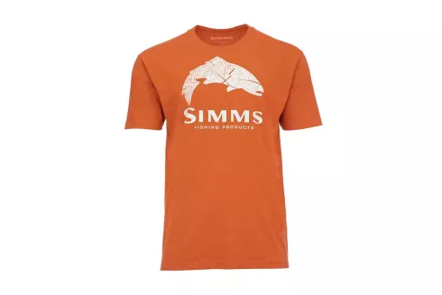 Футболка Simms Wood Trout Fill T-Shirt Adobe Heather M