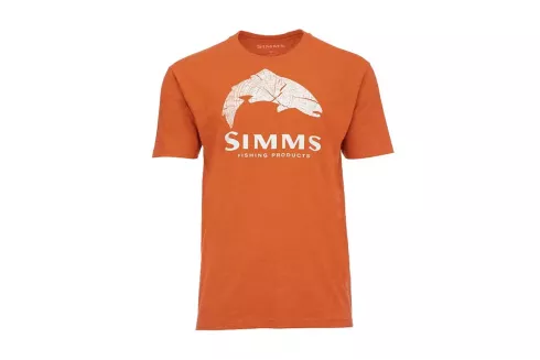 Футболка Simms Wood Trout Fill T-Shirt Adobe Heather XL